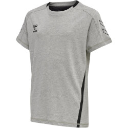 hummel Cima XK kurzarm Fitnessshirt Kinder grey melange 152