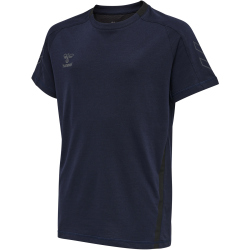 hummel Cima XK kurzarm Fitnessshirt Kinder marine 152