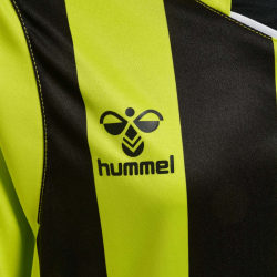 hummel Core XK gestreiftes Trikot Kinder lime popsicle/black 116