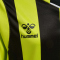 hummel Core XK gestreiftes Trikot Kinder lime popsicle/black 116
