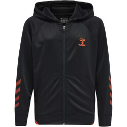 hummel GG12 Action Kapuzenjacke Kinder black/cherry tomato 140