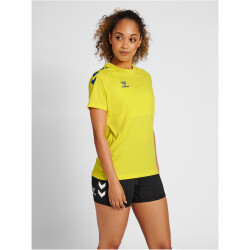 hummel Core XK Poly Trainingsshirt Damen blazing yellow/true blue L