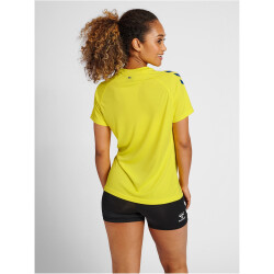 hummel Core XK Poly Trainingsshirt Damen blazing yellow/true blue L