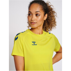 hummel Core XK Poly Trainingsshirt Damen blazing yellow/true blue L