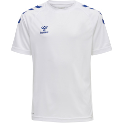 hummel Core XK Poly Trainingsshirt Kinder white/true blue 128
