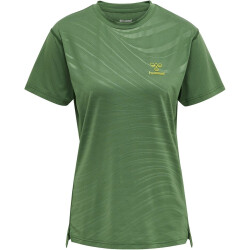 hummel Offgrid Trainingsshirt Damen myrtle/dark citron L