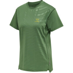 hummel Offgrid Trainingsshirt Damen myrtle/dark citron M