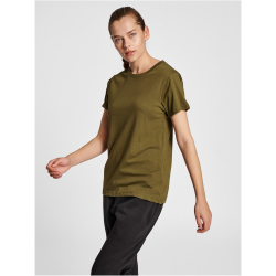 hummel hmlRED Basic T-Shirt Damen dark olive M