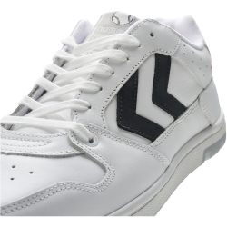 hummel Powerplay Leder Sneaker white/black/grey 37