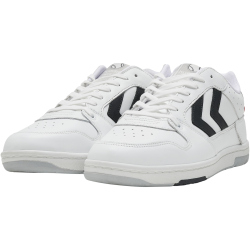 hummel Powerplay Leder Sneaker white/black/grey 37