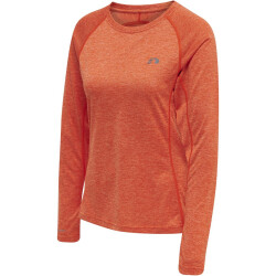 newline Running Langarmshirt Damen spicy orange melange XXL