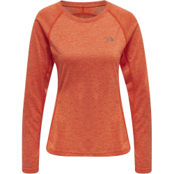 newline Running Langarmshirt Damen spicy orange melange L
