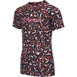 hummel hmlAZUL Badeshirt Mädchen hot sauce 110