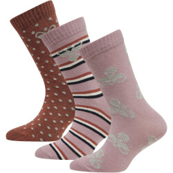 3er Pack hummel hmlALFIE Socken Kinder copper brown 24-27