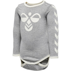 hummel hmlFLIPPER langarm Baby-Body grey melange 56