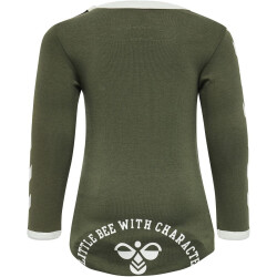 hummel hmlFLIPPER langarm Baby-Body olive night 56