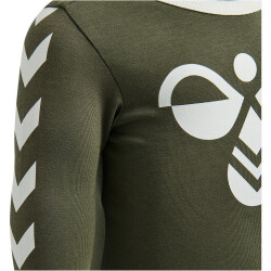 hummel hmlFLIPPER langarm Baby-Body olive night 56