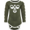 hummel hmlFLIPPER langarm Baby-Body olive night 56