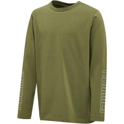 hummel hmlCLOUD Langarmshirt Kinder olive branch 146