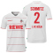 uhlsport 1. FC K&ouml;ln Heimtrikot mit Spielerdruck 2021/22 wei&szlig; SCHMITZ 2 XL