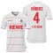 uhlsport 1. FC K&ouml;ln Heimtrikot mit Spielerdruck 2021/22 wei&szlig; H&Uuml;BERS 4 5XL