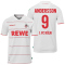 uhlsport 1. FC K&ouml;ln Heimtrikot mit Spielerdruck 2021/22 wei&szlig; ANDERSSON 9 5XL