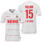 uhlsport 1. FC K&ouml;ln Heimtrikot mit Spielerdruck 2021/22 wei&szlig; KILIAN 15 5XL