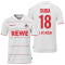 uhlsport 1. FC K&ouml;ln Heimtrikot mit Spielerdruck 2021/22 wei&szlig; DUDA 18 XL