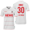 uhlsport 1. FC K&ouml;ln Heimtrikot mit Spielerdruck 2021/22 wei&szlig; OBUZ 30 5XL