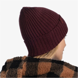 BUFF Merinowolle Knit Hat Norval Mütze norval maroon