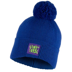 BUFF Knitted Bommelmütze Kinder deik azure