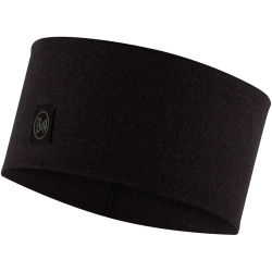 BUFF Merino breites Stirnband solid black