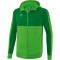erima Six Wings Trainingsjacke mit Kapuze green/smaragd/weiß 116