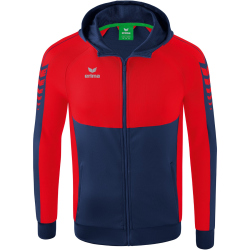 erima Six Wings Trainingsjacke mit Kapuze new navy/rot M