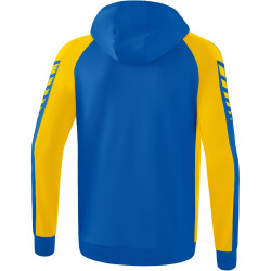erima Six Wings Trainingsjacke mit Kapuze new royal/gelb 128