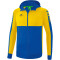 erima Six Wings Trainingsjacke mit Kapuze new royal/gelb 128