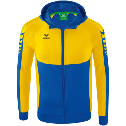 erima Six Wings Trainingsjacke mit Kapuze new royal/gelb XXL