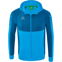 erima Six Wings Trainingsjacke mit Kapuze curacao/mykonos L