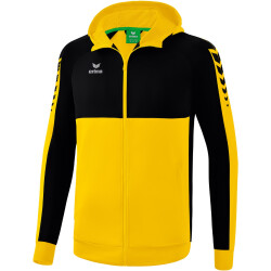 erima Six Wings Trainingsjacke mit Kapuze gelb/schwarz 116