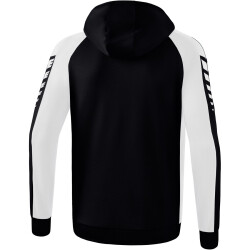 erima Six Wings Trainingsjacke mit Kapuze schwarz/weiß XL