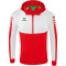 erima Six Wings Trainingsjacke mit Kapuze rot/weiß 116