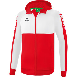 erima Six Wings Trainingsjacke mit Kapuze rot/weiß S