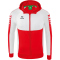 erima Six Wings Trainingsjacke mit Kapuze rot/wei&szlig; S