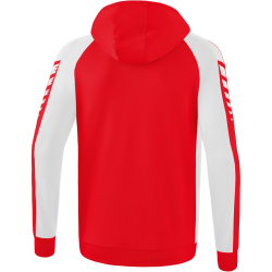 erima Six Wings Trainingsjacke mit Kapuze rot/wei&szlig; 3XL
