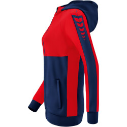 erima Six Wings Trainingsjacke mit Kapuze Damen new navy/rot 36