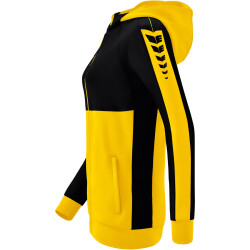 erima Six Wings Trainingsjacke mit Kapuze Damen gelb/schwarz 34