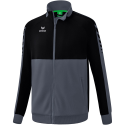 erima Six Wings Worker Trainingsjacke slate grey/schwarz 152