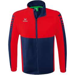 erima Six Wings Funktionsjacke mit abnehmbaren &Auml;rmeln new navy/rot XL