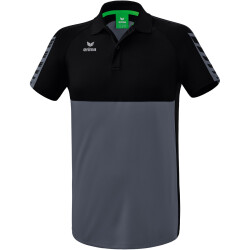 erima Six Wings Poloshirt slate grey/schwarz L