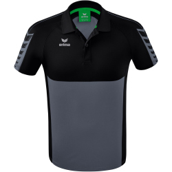 erima Six Wings Poloshirt slate grey/schwarz 3XL